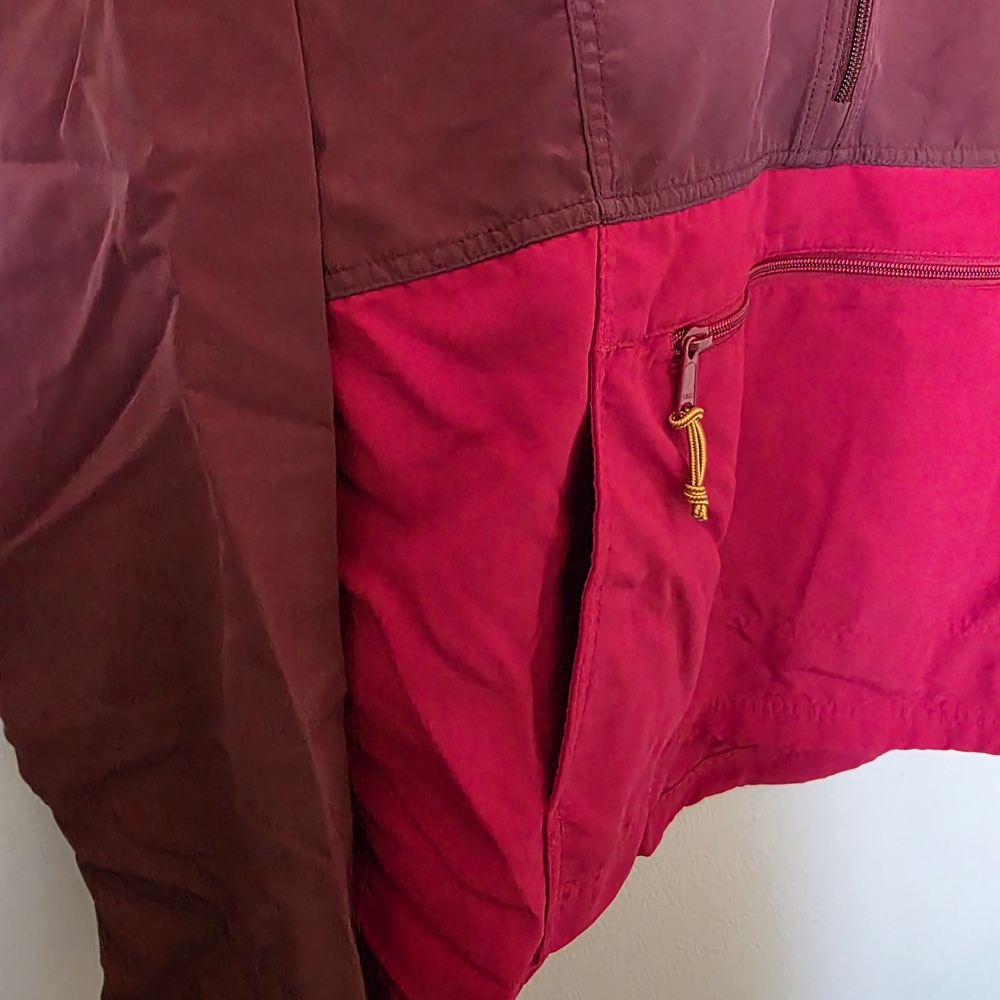 Mens Medium L.L. Bean Red and Burgundy Mountain Classic Anorak New Waterproof - Picture 7 of 11